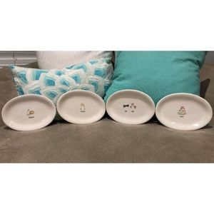 Rae Dunn Wedding set of 4 oval plates